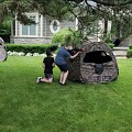 Kids Playing Outdoor Laser Tag